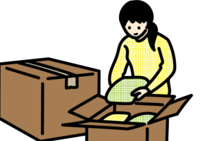 テレビを梱包する手順