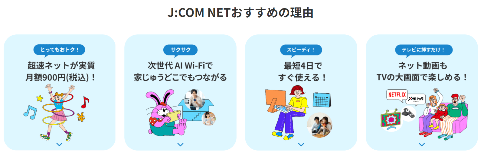 JCOMでテレビとインターネットのセット契約をするメリット