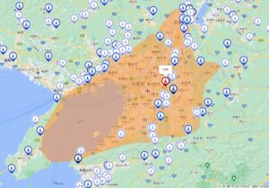 テレビ大阪をアンテナで視聴できるエリア