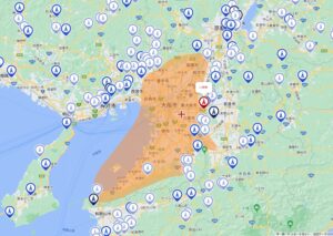 テレビ大阪をアンテナで視聴できるエリア