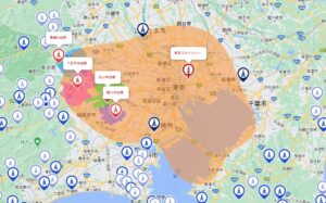 東京MXをアンテナで視聴できるエリア