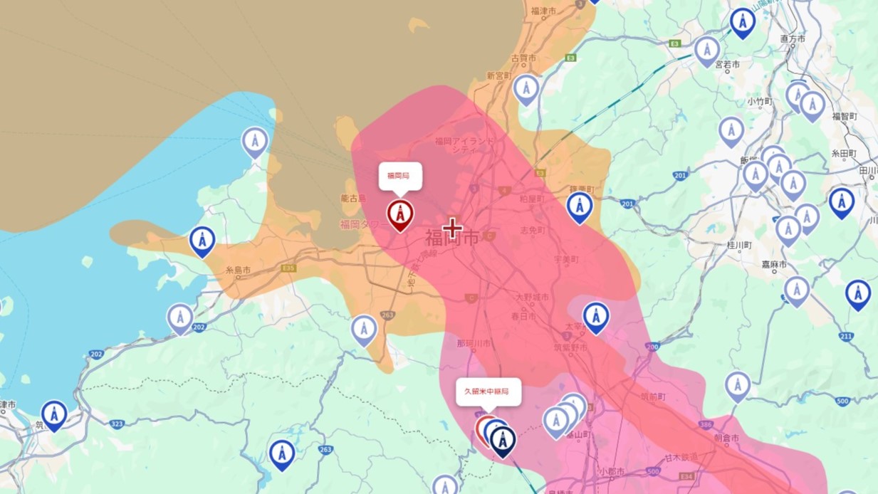 福岡市の電波事情
