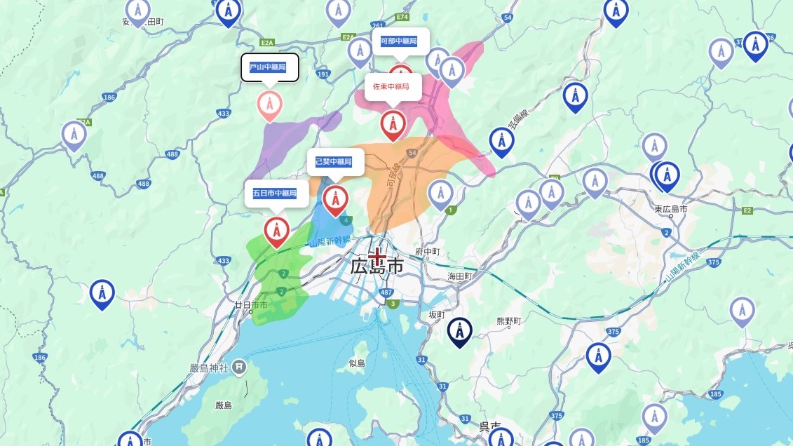 広島市の電波事情