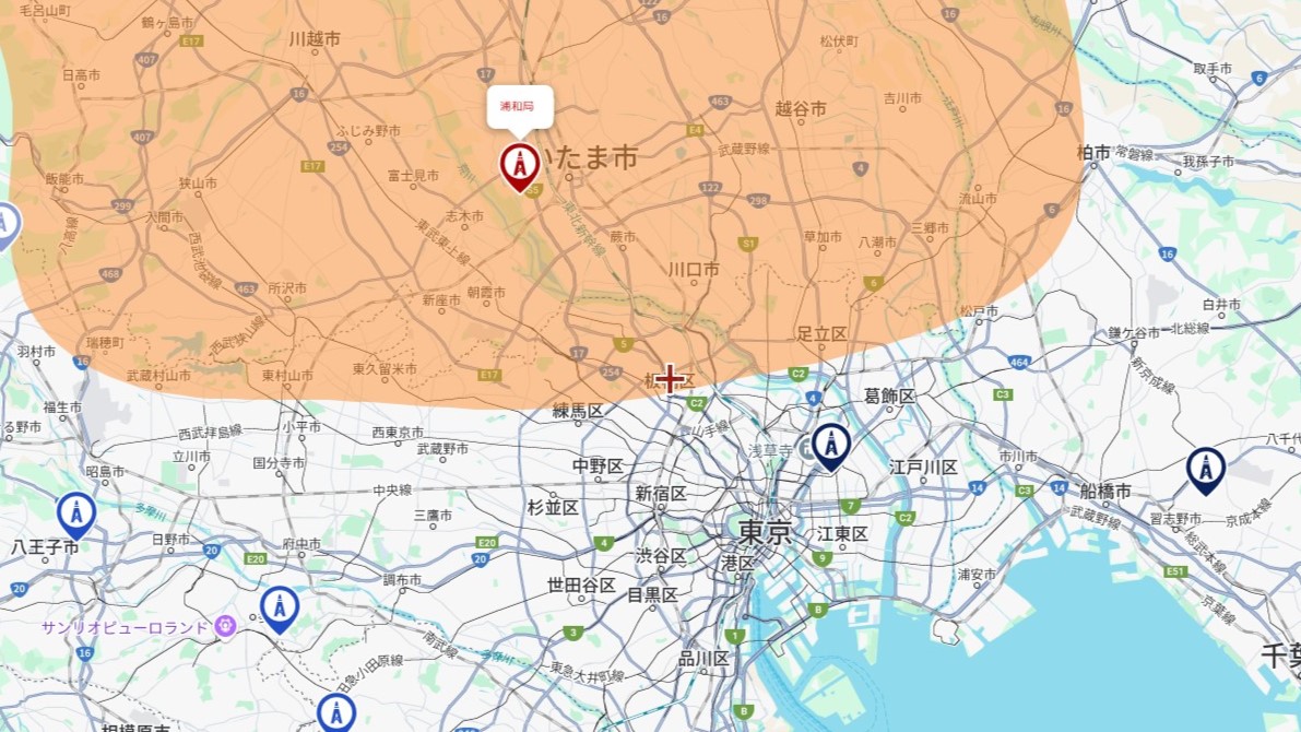 板橋区の電波事情