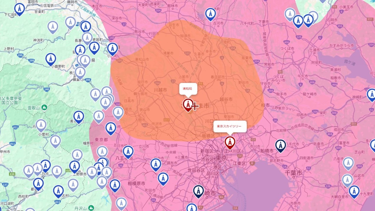 さいたま市の電波事情