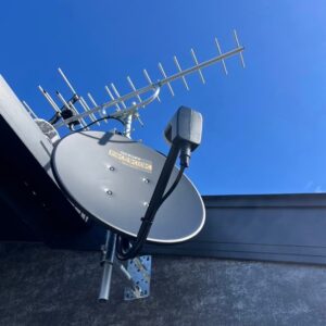 2025/3/9　京都府京都市左京区下鴨水口町N様邸　UHFアンテナと4K8K対応BS/CSアンテナ設置工事