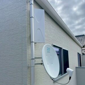 2025年4月18日　滋賀県草津市平井K様邸　デザインアンテナと4K8K対応BS/CSアンテナ設置工事