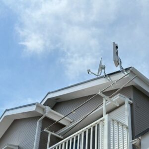 2025年7月9日　神奈川県茅ヶ崎市香川K様邸　デザインアンテナと4K8K対応BS/CSアンテナ設置工事