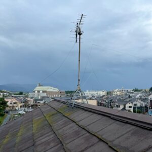 2025年6月28日　大阪府羽曳野市野々上I様邸　UHFアンテナと4K8K対応BS/CSアンテナ交換工事