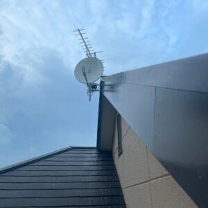 2025年7月4日　千葉県八千代市高津F様邸　UHFアンテナと4K8K対応BS/CSアンテナ交換工事