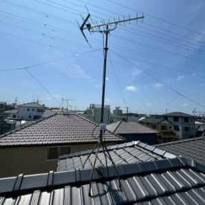 2025年8月18日　愛知県岡崎市竜見大入町K様邸　UHFアンテナ交換工事