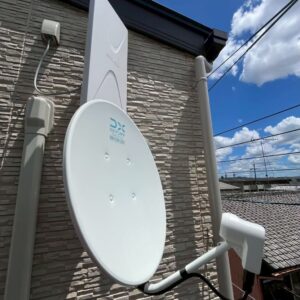 2025年9月21日　京都府京都市中京区西ノ京南聖町O様邸　デザインアンテナと4K8K対応BS/CSアンテナ設置工事
