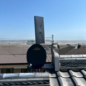 2025年10月23日　栃木県足利市伊勢町S様邸　デザインアンテナ+4K8K対応BSCSアンテナ設置工事