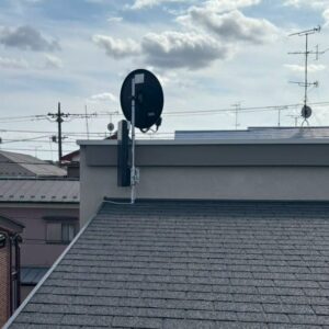 2025年10月17日　神奈川県川崎市多摩区南生田T様邸　デザインアンテナと4K8K対応BS/CSアンテナ設置工事