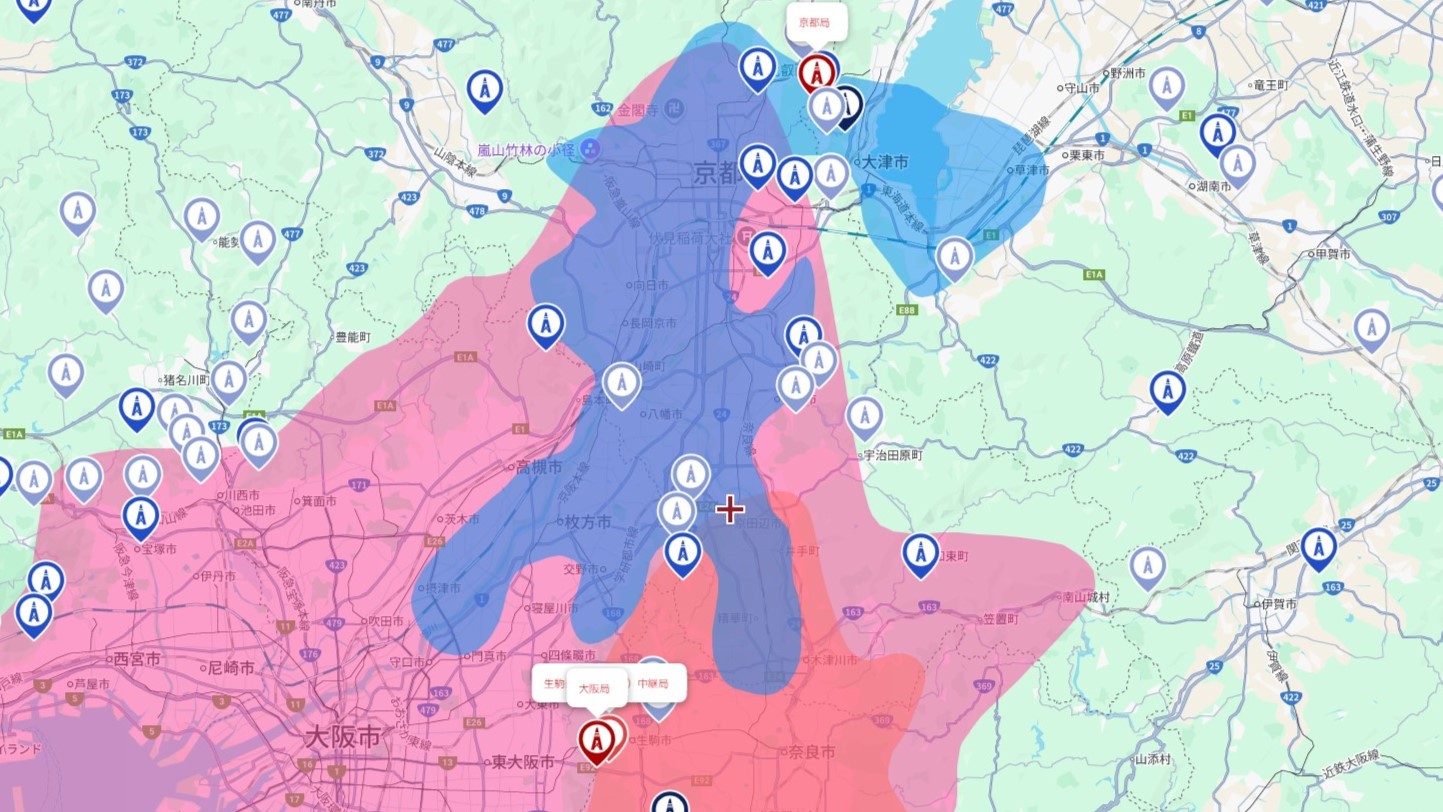京田辺市の電波事情